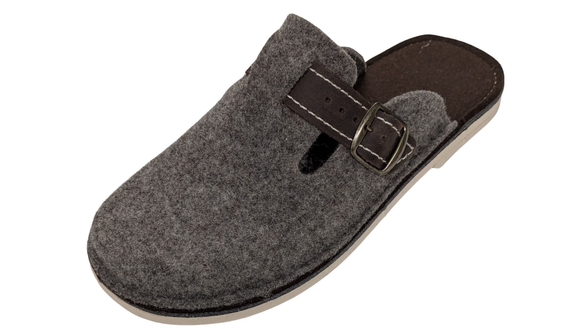 Copati iz volnenega filca z nastavljivim paščkom Copati iz volnenega filca z nastavljivim paščkom