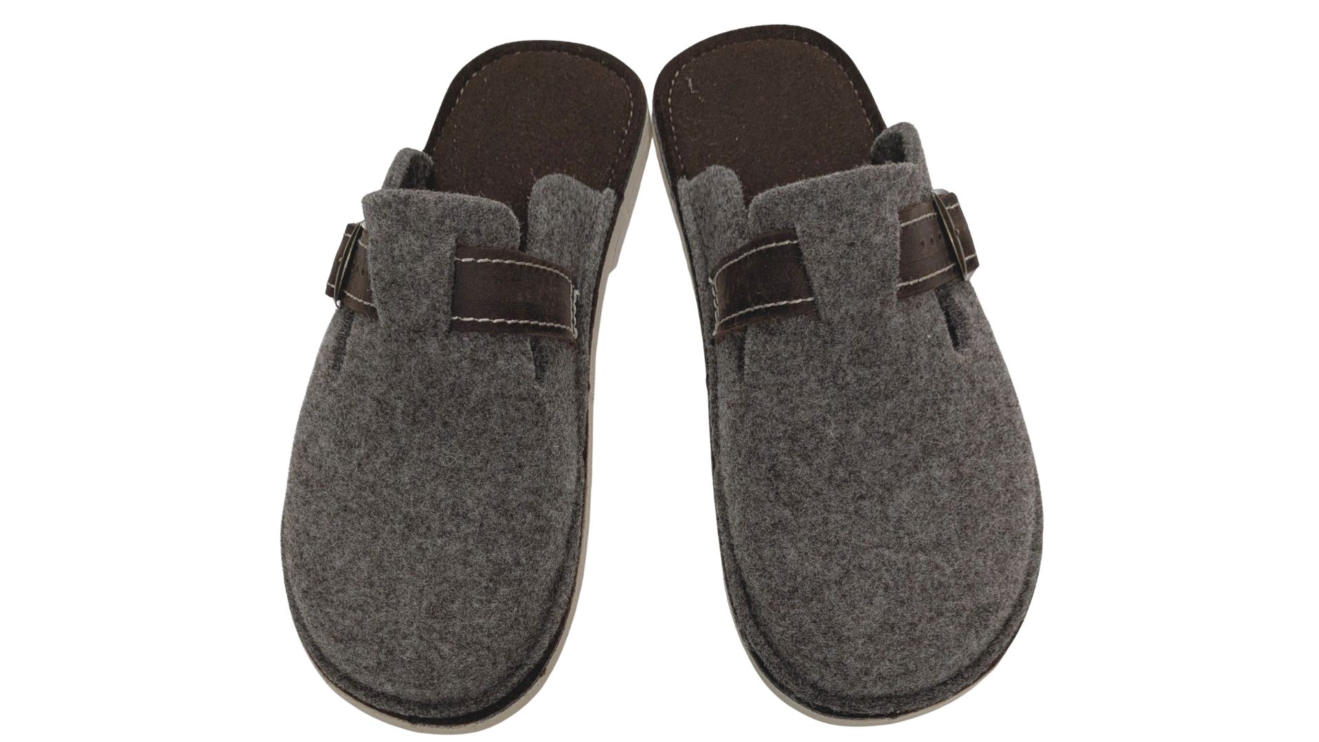 Copati iz volnenega filca z nastavljivim paščkom Copati iz volnenega filca z nastavljivim paščkom